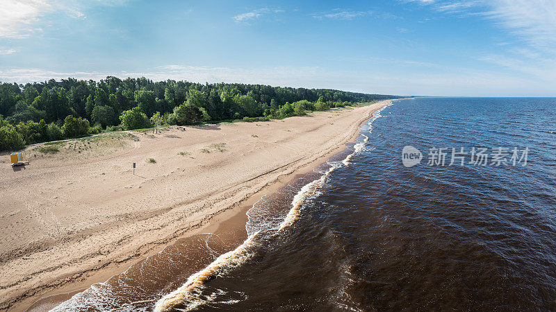 拉脱维亚Vidzeme, saulkrsti附近的波罗的海和沙滩